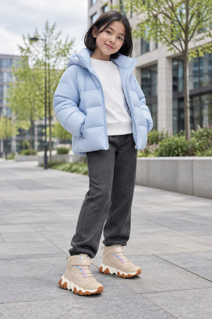 Rd-4802 Anatomical Sole Girls' Beige Color Daily Use Winter Children's Boots