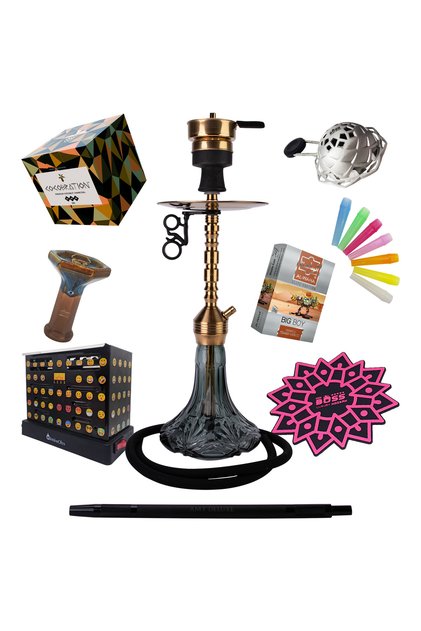 SET NARGHILEA XPRESS CLASS S COMPLET - AURIU NEGRU