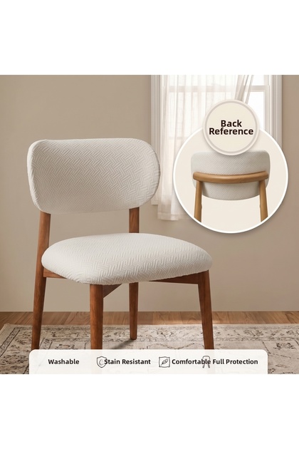 Başak Pattern Chair Cover - Stain Resistant and Washable (Back and Seat 2 Pieces) Full Coverage