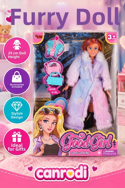 Wg-66768 Furry Doll with Accessories 29 cm -