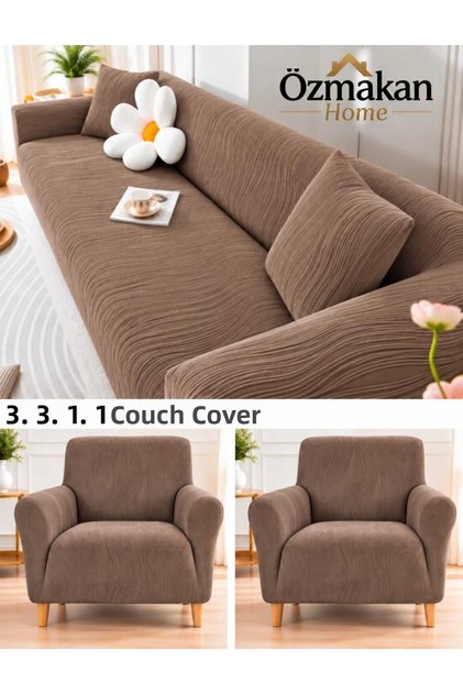 3+3+1+1 Flexible Stretch Elastic Sofa Cover Set Washable Sofa Cover
