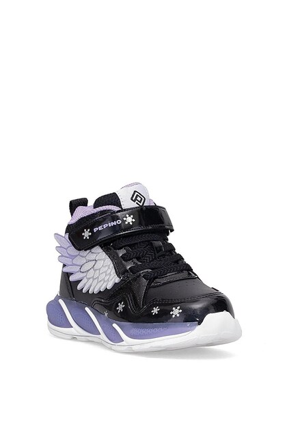 Pk25-2040 Black-Lilac Girl's Boots