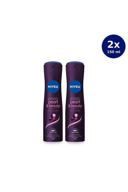 Pearl & Beauty Deodorant spray cu extract de perle negre, 48h, 150 ml X2