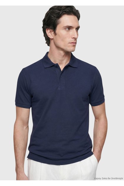 Navy Blue Plain 100% Cotton T-Shirt