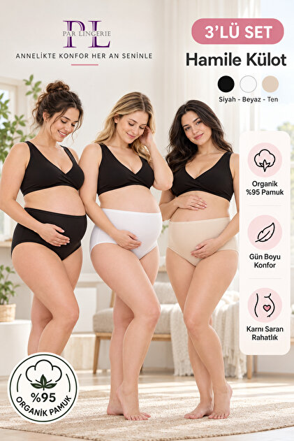 3-Piece Maternity Panties Mixed Color