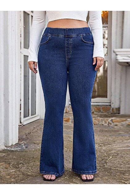Pantaloni de damă cu talie elastică, mărime mare, stil spaniol, eleganți și confortabili