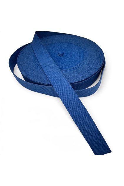 (4 cm Wide) 100% Cotton 3 Meters Bag Strap/Narrow Woven Bag Column-Sax Blue