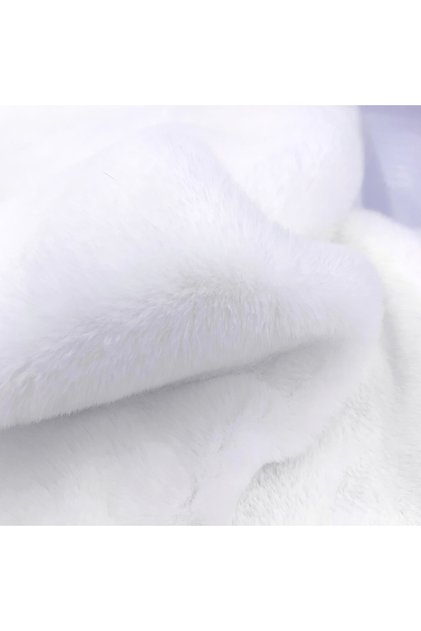 50x50cm 1pcs White Color Size 50x50cm Imitate Rabbit Fur Plush Fabric Thickened Polyester Artificial