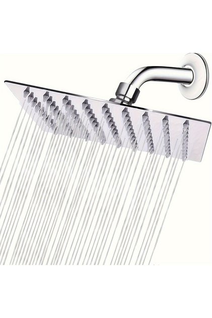 8 inch Rainfall Shower Head 8inch Large Square Shower Head 304 Stainless Steel Ultra-Thin Powerful H