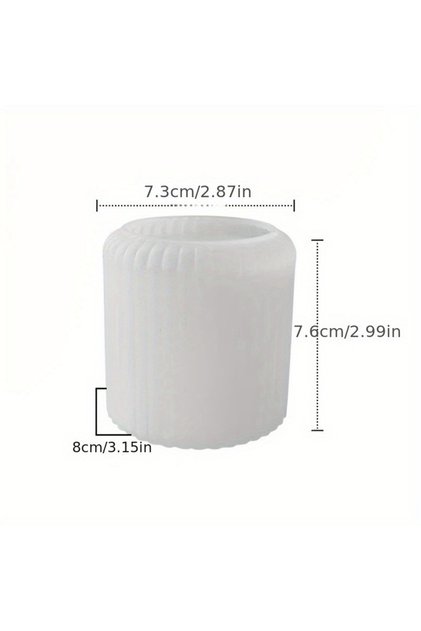1Pc mold Striped Candle Cup Silicone Mold DIY Gypsum Concrete Jewelry Storage Jar Home Decoration Or