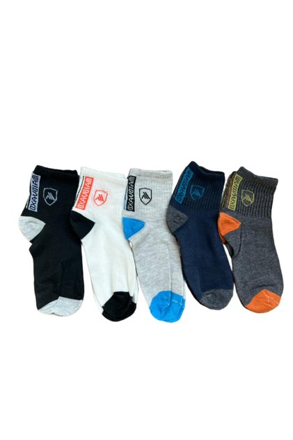 5pcs 5 Pairs Men's Socks Mid-Calf Socks Warm Socks Long Sweat-Absorbing Breathable Socks Trendy Vers