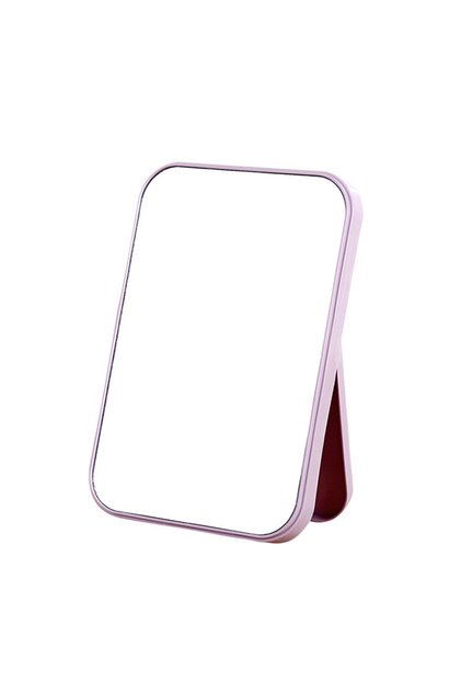 Purple Portable Folding Cosmetic Mirror - Simple Square Desktop Makeup Mirror for Bedroom Decor
