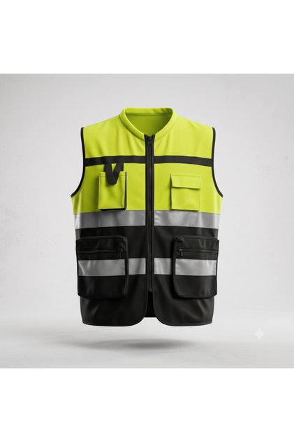 سترة سلامة هندسية متعددة الجيوب وعالية الوضوح (Engineering Safety Vest)