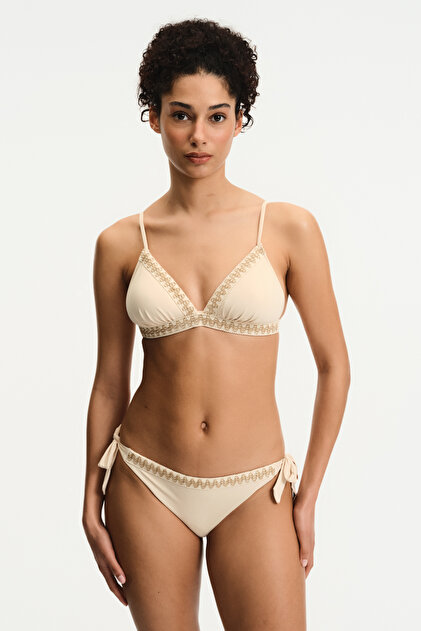 Pastel Bej Kaia Üçgen Fit Bikini Üstü
