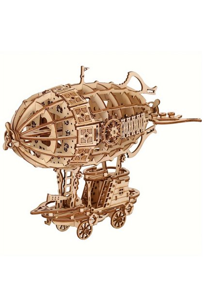 Airship New 3D Wooden Airship Mechanical Model Kit - Adult Puzzle, Handmade Assembly, Christmas Hall