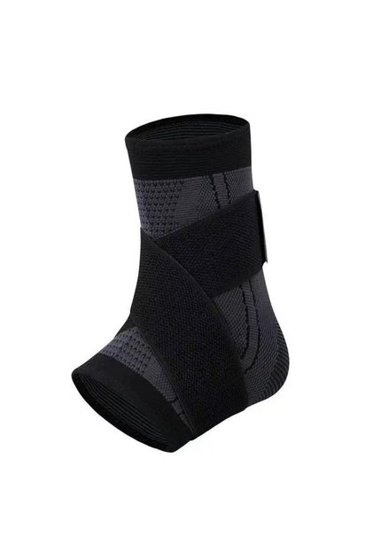 M Black 1Pcs Adjustable Ankle Brace Compression Sleeve, Arch Support & Foot Stabilizer, Elastic Wrap