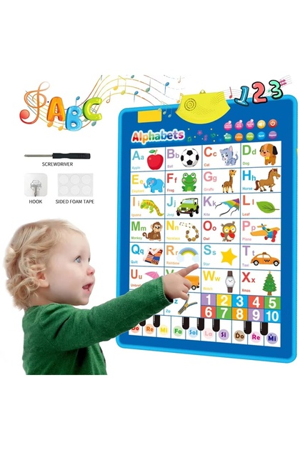 Alphabets Electronic English Alphabet Wall Chart Talking ABC Letters 123s Music Poster Educational L