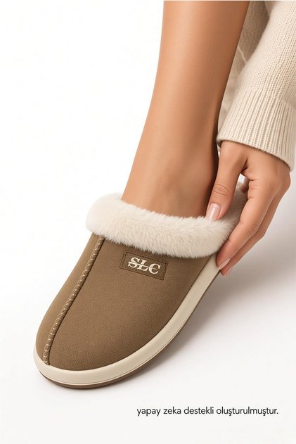 K-1300 Orthopedic Sole Daily Women's Slippers Furry Women's House Slippers