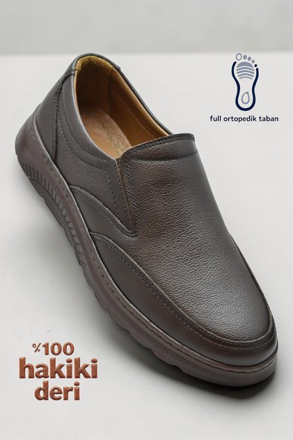 1387 Full Orthopedic Sole 100% Genuine Leather Men's Shoes Laceless Casual Men's Shoes