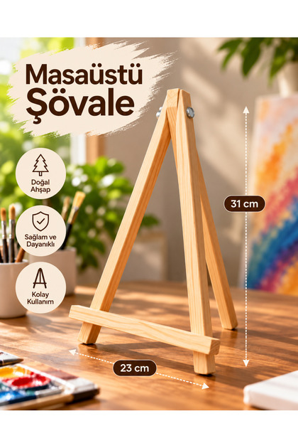 Mini Şövale, Masaüstü Şövale, Şövalye, Akrobat Şövale, Resim Ressam Sehpası Sehbası