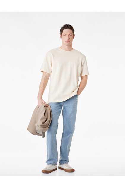 Straight Fit Mavi Erkek Jean Pantolon 6SAM40008ND