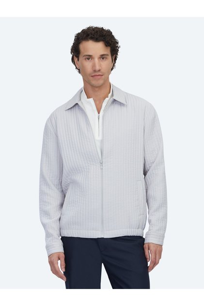 Gri Regular Fit Dokuma Overshirt