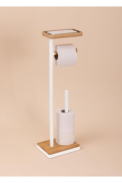 Toilet Paper Stand with Tray White Glv0757