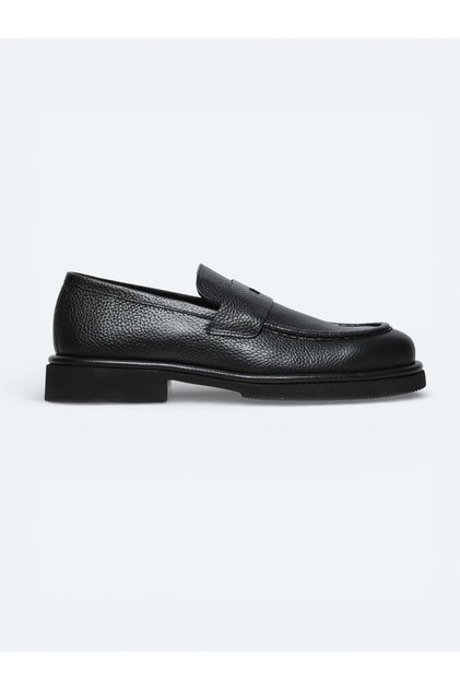 Anthracite Leather Smart Casual Shoes