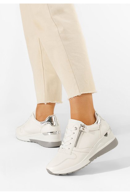 Sneakers cu platforma Rafina albi