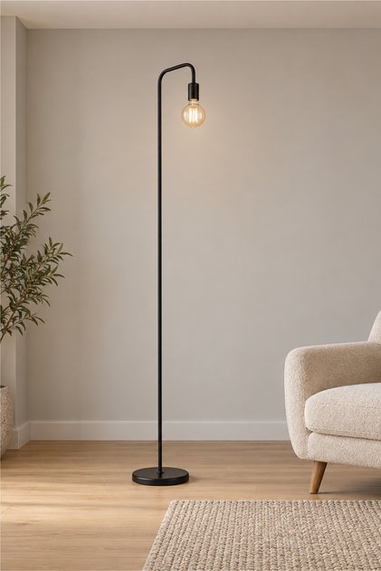 Klara Siyah Modern Tasarım Retro Dekoratif Metal Lambader