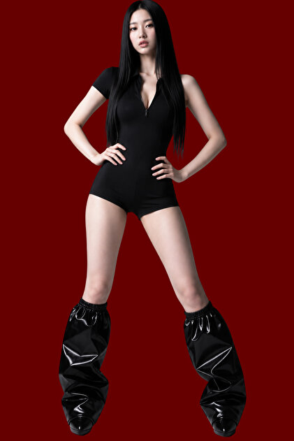 Zipper Detailed Sports Jumpsuit Flexible Lycra Matte Black