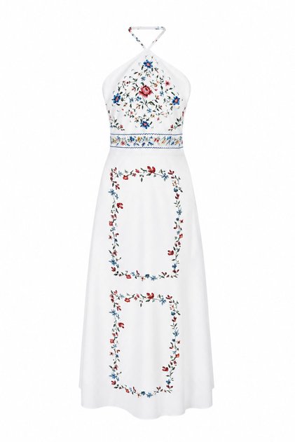Halter Neck Patterned Dress