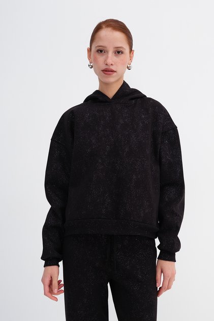 Silvery Hooded Sweatshirt S12916