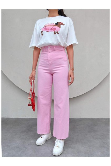 High Waist Culotte Jean