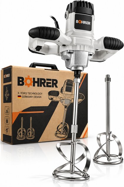 X-TORQ TECHNOLOGY 3200W PROFESYONEL ELEKTRİKLİ BOYA ALÇI VE HARÇ KARIŞTIRICI – 6 KADEMELİ DEVİR AYARLI SOFT START ÖZELLİKLİ M14 MİKSER