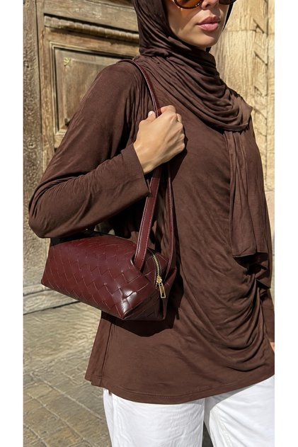 Braid Model Knitted Patterned Women's Shoulder Bag-Waterproof Women's Shoulder Bag