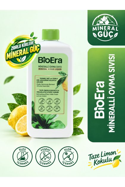 Limon Kokulu Yüzey Zorlu Kir Temizleyici Mineralli Krem, Ovma Sıvısı 750ml