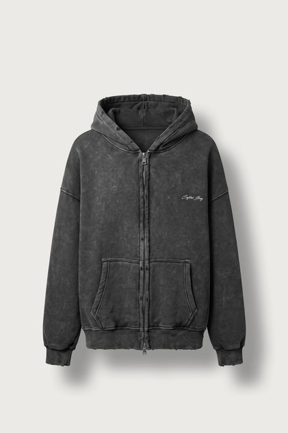 Men's Relax Fit Washable Hooded Sweatshirt Black
