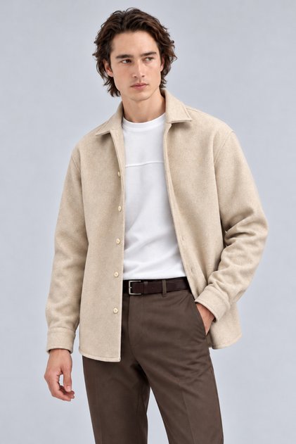 Men'S, Old Money Culture, Regular Fit, Cashmere Fabric, Winter-Spring Shirt 1608