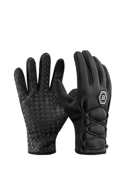L S077-6BK Keep Warm Bicycle Gloves Winter Autumn Thermal Fleece Windproof Cycling