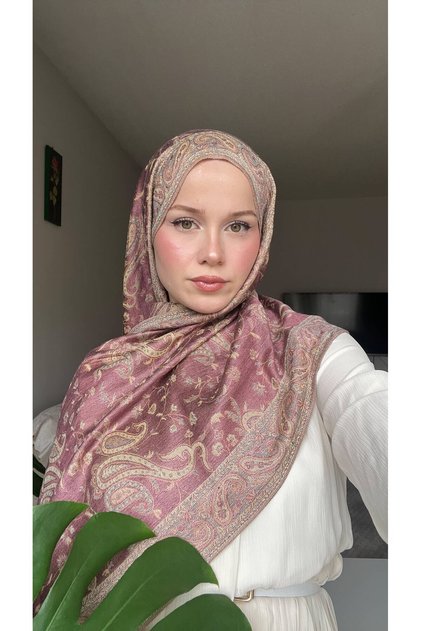 Premium Kaşmir Rose Şal