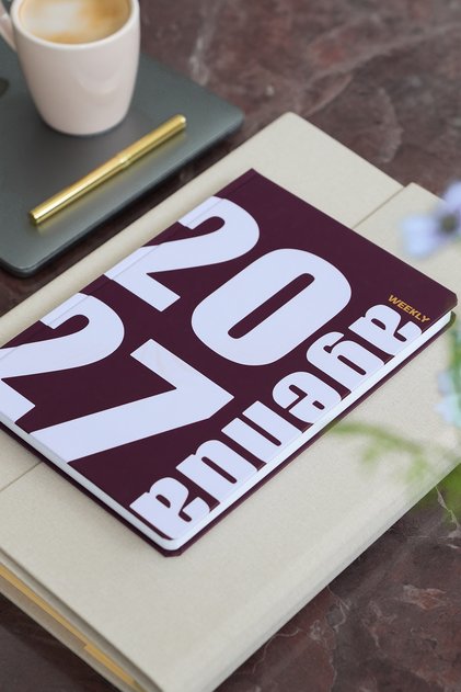 2027 Year B5 Weekly Agenda 17X24 cm - 12 Months Plum