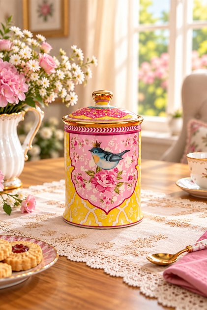 Royking Nice Qush Yellow Medium Size Porcelain Jar - 21 cm