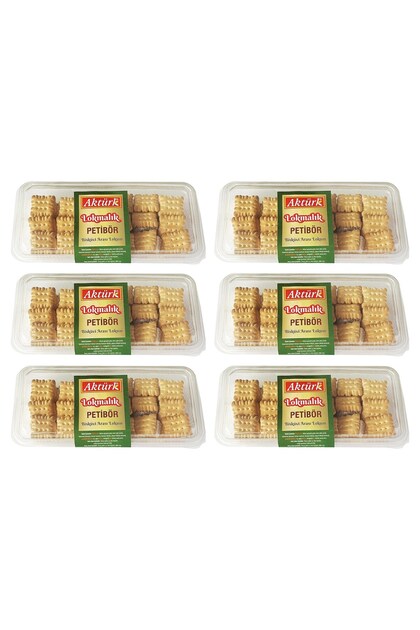Lokmalık Petibör Biscuit Breaks with Turkish Delight 250 Gr X 6 Pieces