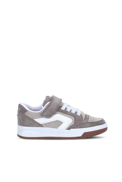 Clash I Unisex Kids Beige Suede Casual Sneakers