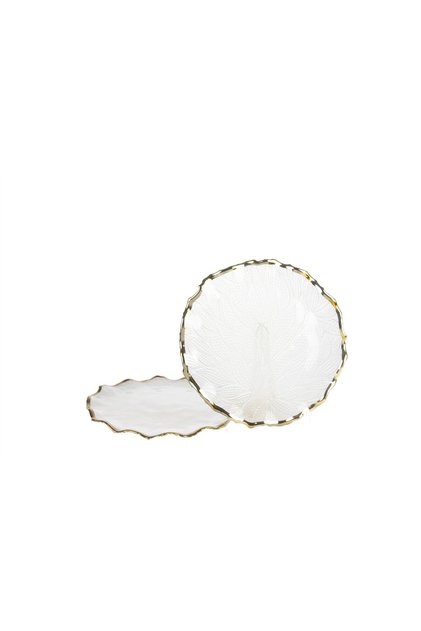 Flora Gilded 2-Piece Dessert Plate 20cm