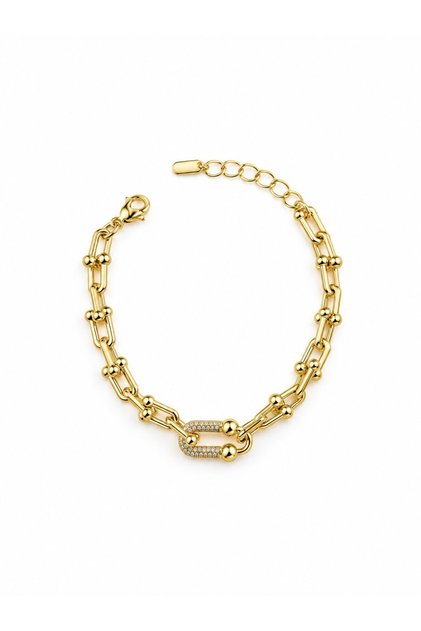 Interlocking Gold Chain Bracelet