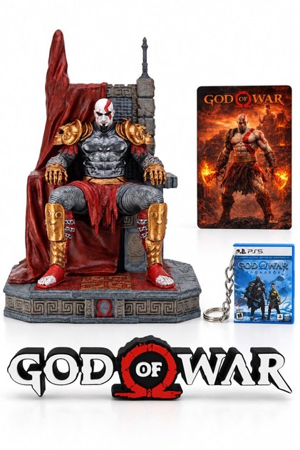 God of War | Kratos Figür Seti | Logo, Kart ve Anahtarlık