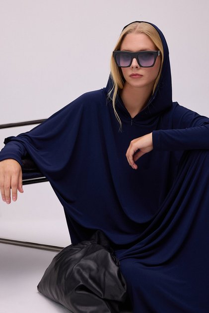 KAPÜŞONLU OVERSIZE ELBİSE