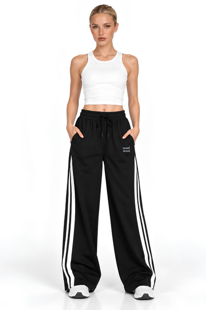 Women's Wide Leg Sweatpants | Standard Size | Wide Leg Cut | Casual Sportswear | Modern Women's Trousers | Sporty Stylish Combinations | Casual Daily Style | Wide Cut Women's Sweatpants